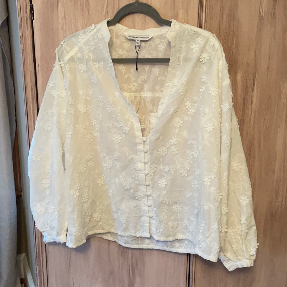 White floral top